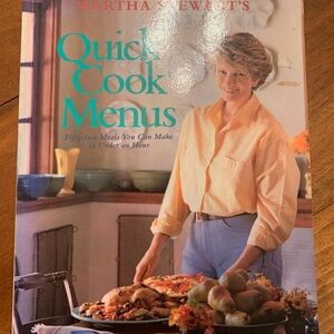 Martha Stewart Quick Cook Menus Book with Blue and Orange Cover